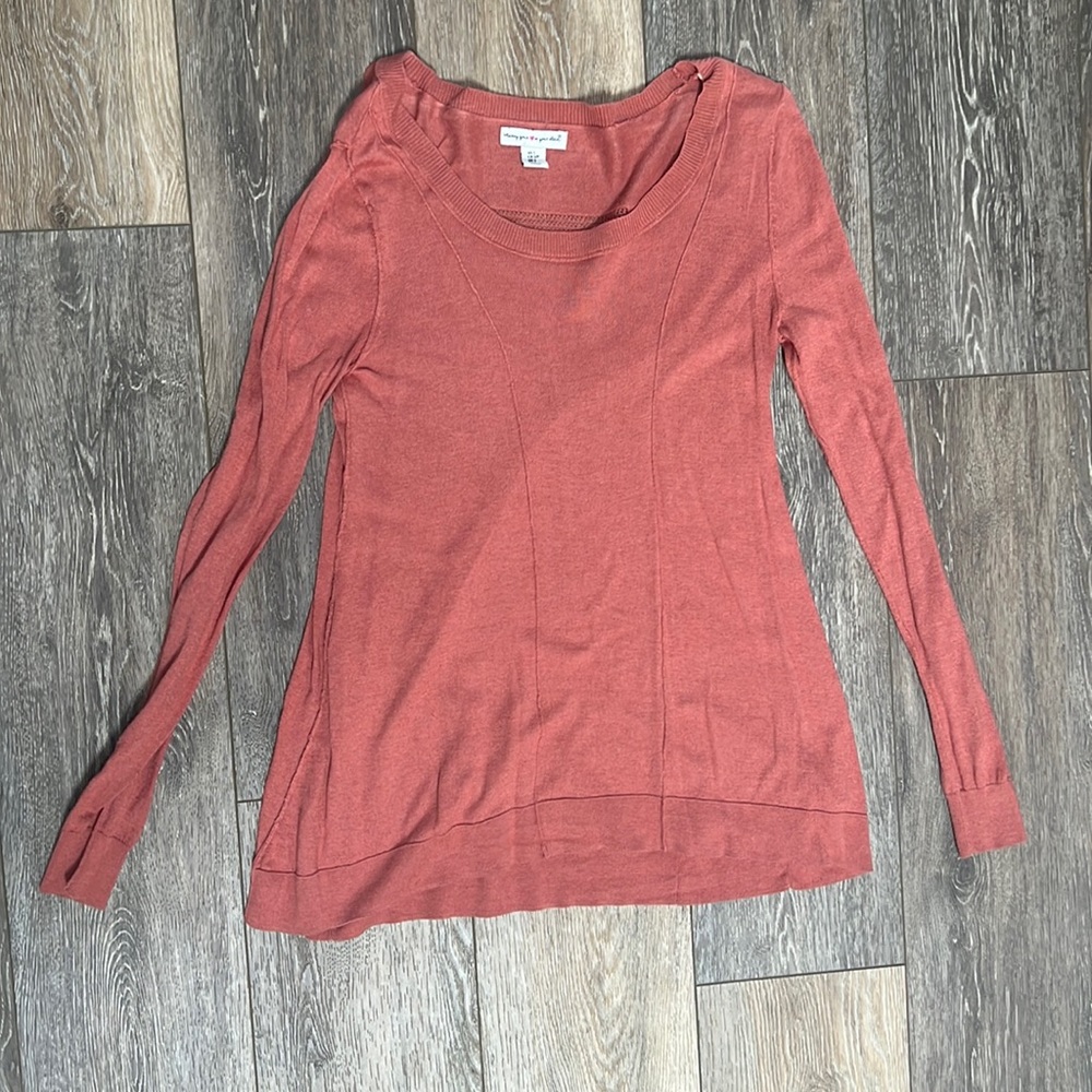 Long sleeve top with see-through back